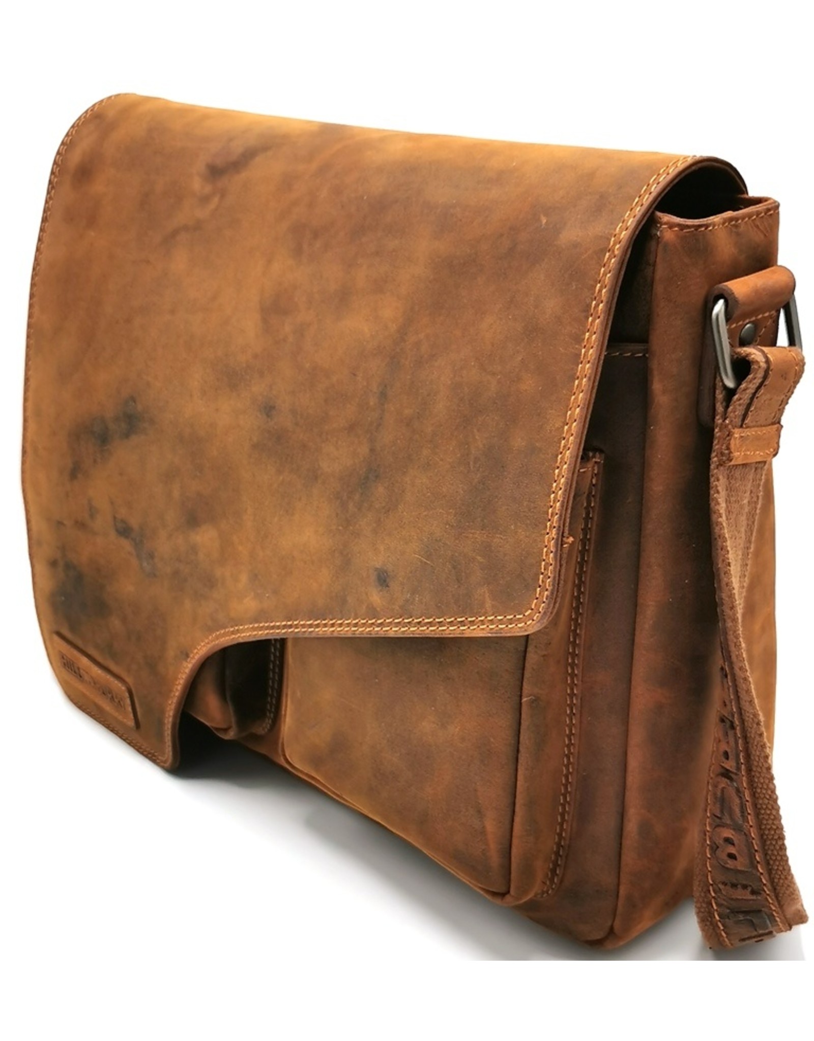 HillBurry Leren tassen - HillBurry Leren Laptoptas  met holster omslag