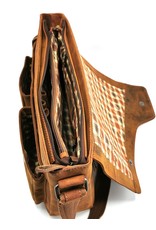 HillBurry Leren tassen - HillBurry Leren Laptoptas  met holster omslag