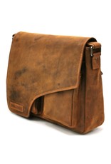 HillBurry Leather bags - HillBurry Leather Laptop bag-workbag with holster cover