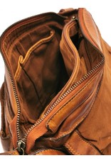 HillBurry Leren schoudertassen Leren crossbody tassen - Hillburry schoudertas holster omslag gewassen leer cognac