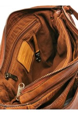 HillBurry Leren schoudertassen Leren crossbody tassen - Hillburry schoudertas holster omslag gewassen leer cognac