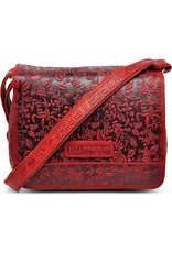 HillBurry Leather bags - Hillburry Shoulder bag with Embossed Leafs red