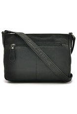 HillBurry Leather Shoulder bags  Leather crossbody bags - HillBurry Leather Shoulder Bag with multiple pockets black