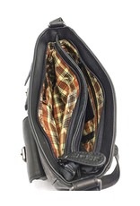 HillBurry Leather Shoulder bags  Leather crossbody bags - HillBurry Leather Shoulder Bag with multiple pockets black