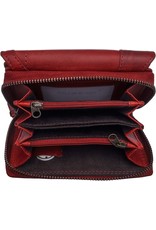 HillBurry Leather wallets - Hillburry leather wallet red with RFID