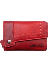 HillBurry Leather wallets - Hillburry leather wallet red with RFID