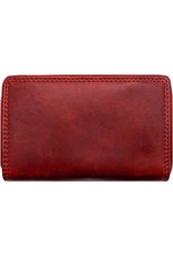 HillBurry Leather wallets - Hillburry leather wallet red with RFID