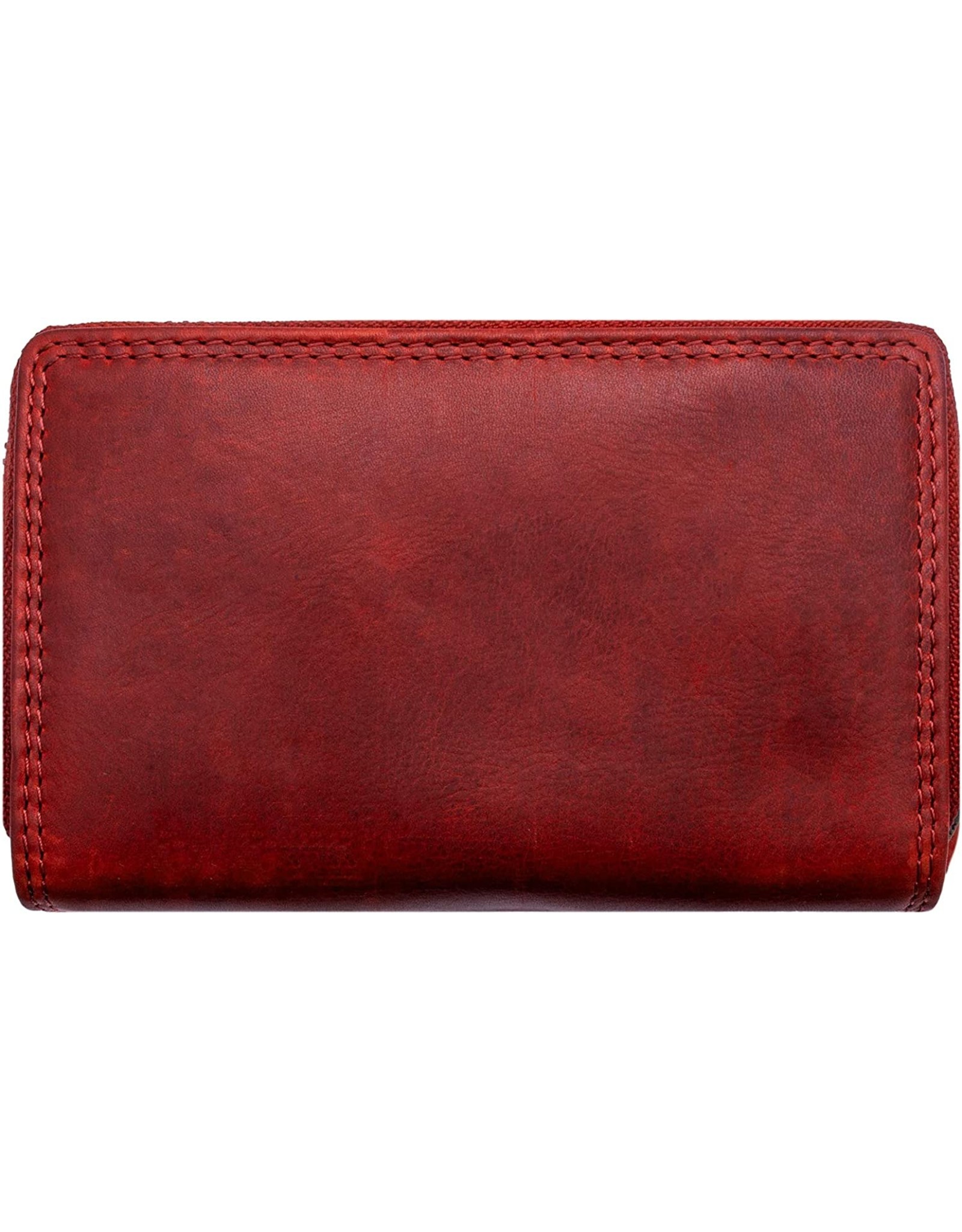 HillBurry Leather wallets - Hillburry leather wallet red with RFID