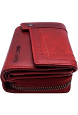 HillBurry Leren portemonnees - Hillburry leren portemonnee rood met RFID