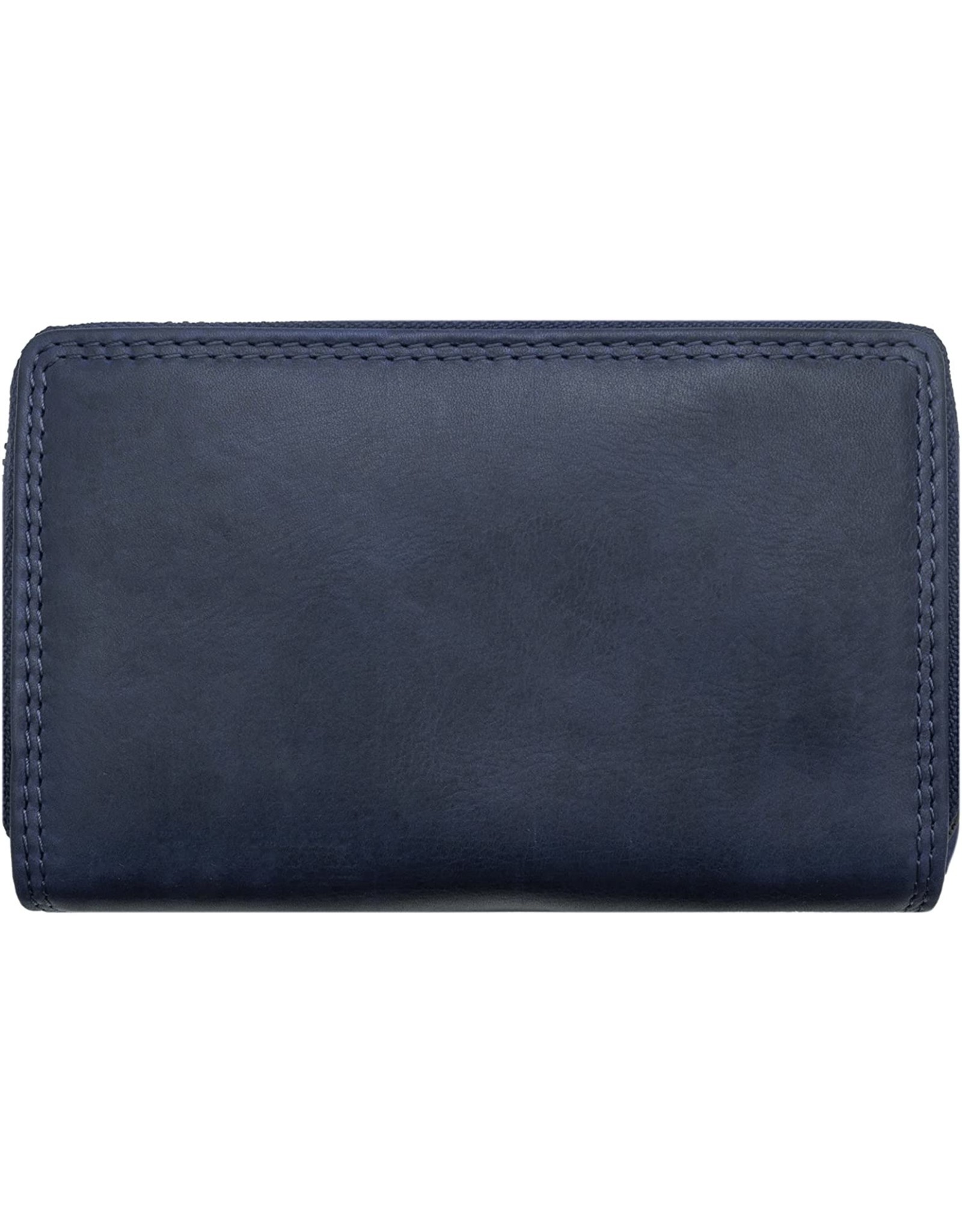 HillBurry Leren portemonnees - Hillburry leren portemonnee met RFID blauw blue