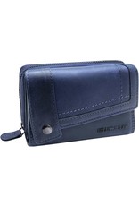 HillBurry Leren portemonnees - Hillburry leren portemonnee met RFID blauw blue