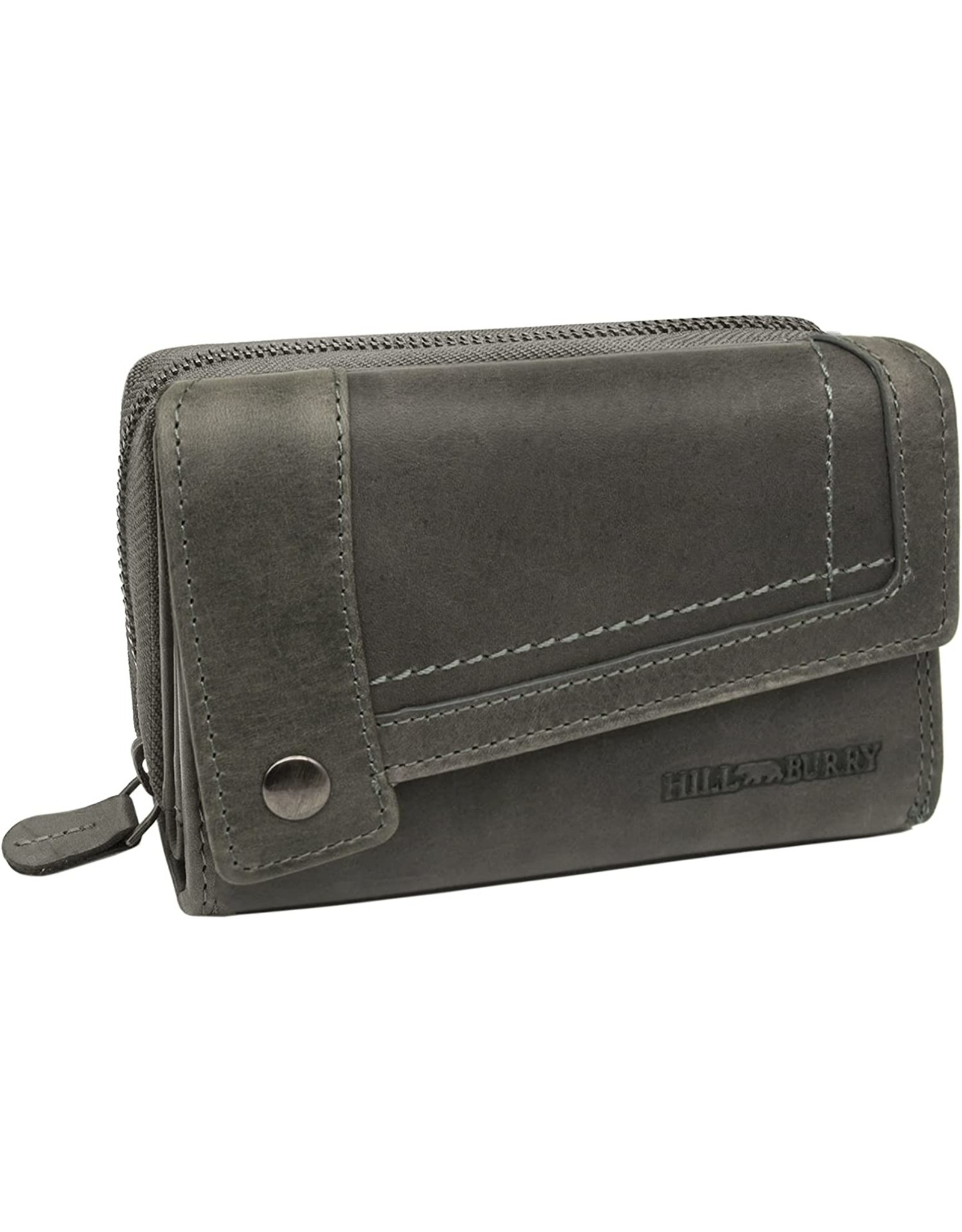 HillBurry Leather wallets - HillBurry Leather Wallet Grey  with RFID