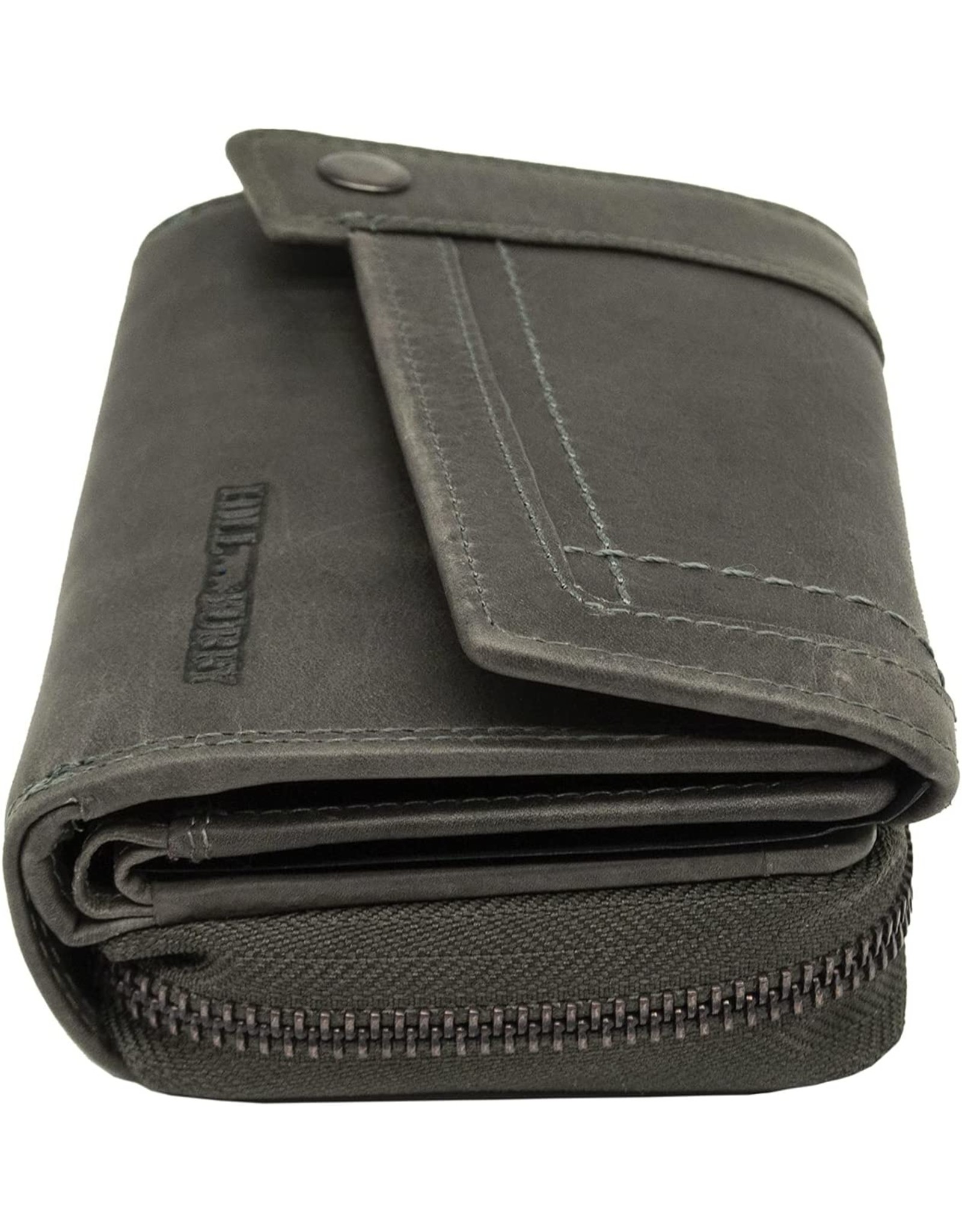 HillBurry Leather wallets - HillBurry Leather Wallet Grey  with RFID