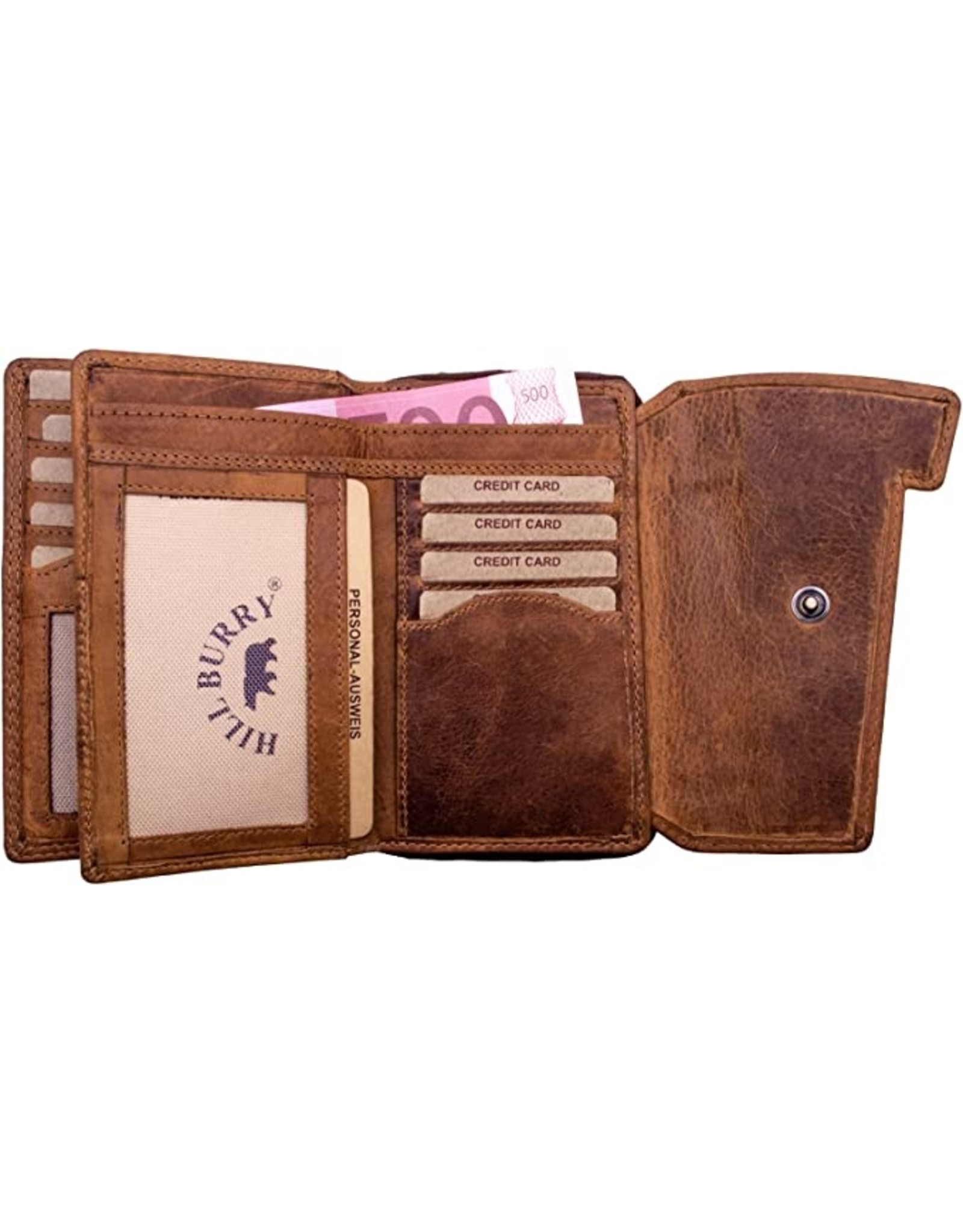 HillBurry Leather wallets - Hillburry leather wallet brown (cognac)