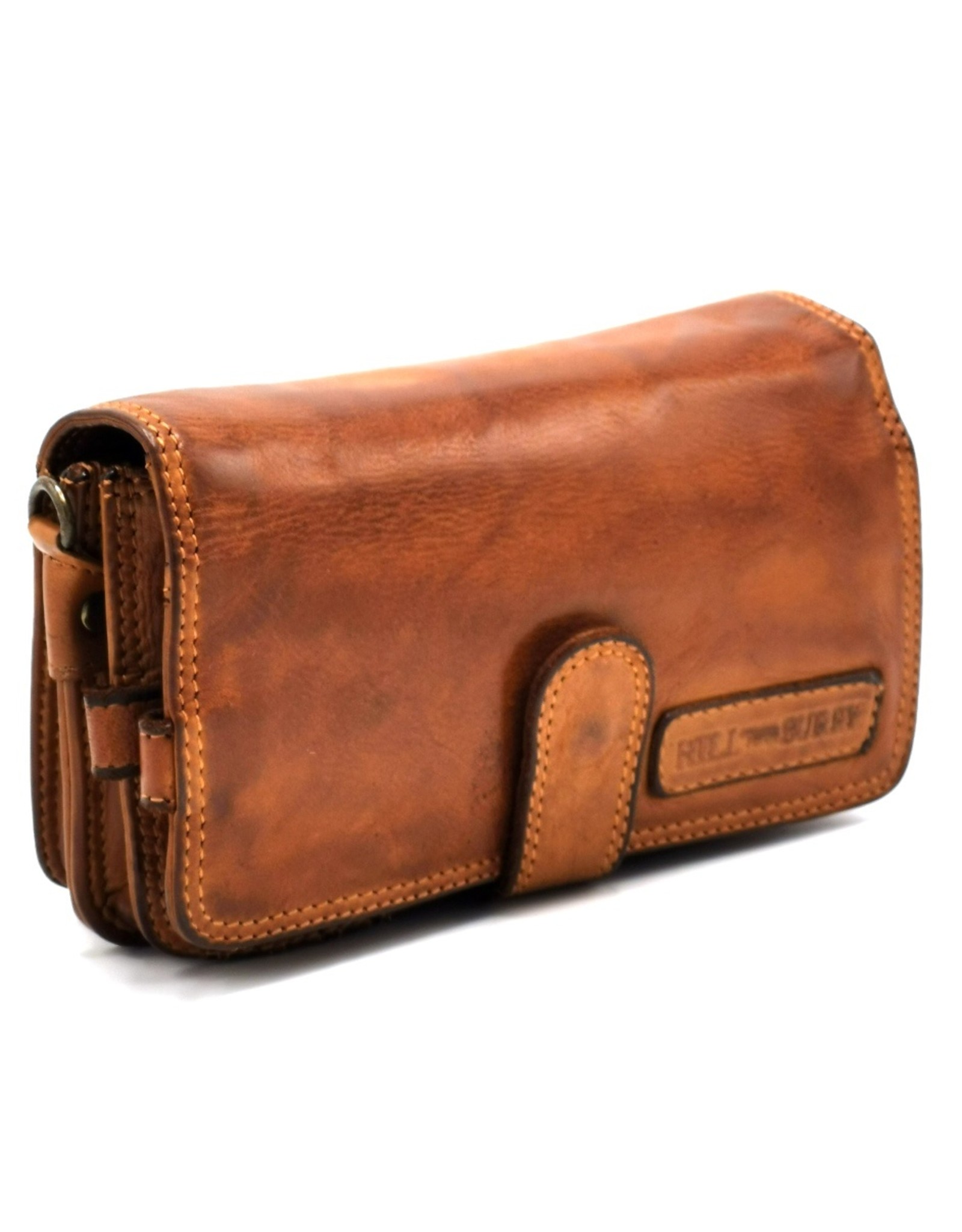 HillBurry Leather Festival bags, waist bags and belt bags - HillBurry Shoulder Bag-Wallet-Phone holder washed leather