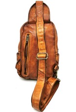 HillBurry Leather bags - Hillburry crossbody-sling bag washed leather cognac