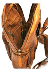 HillBurry Leather bags - Hillburry crossbody-sling bag washed leather cognac