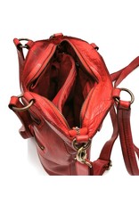 HillBurry Leather bags - Hillburry Leather Shopper with long double handles red