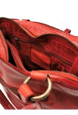 HillBurry Leather bags - Hillburry Leather Shopper with long double handles red