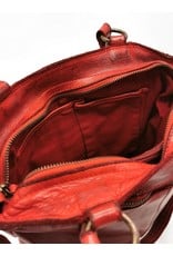 HillBurry Leather bags - Hillburry Leather Shopper with long double handles red