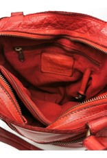 HillBurry Leather bags - Hillburry Leather Shopper with long double handles red