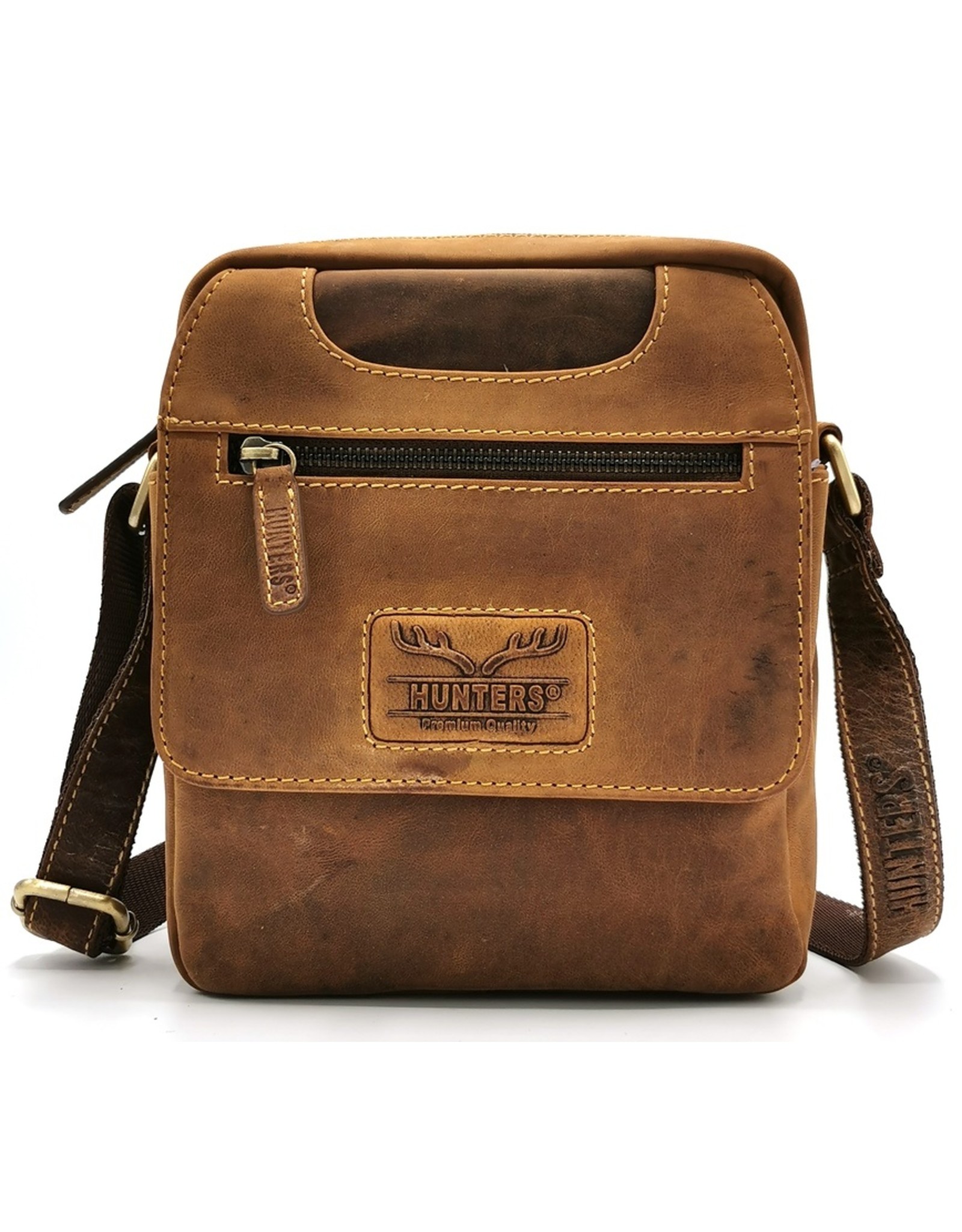 Hunters Leren schoudertassen Leren crossbody tassen - Hunters crossbody tas van Buffelleer