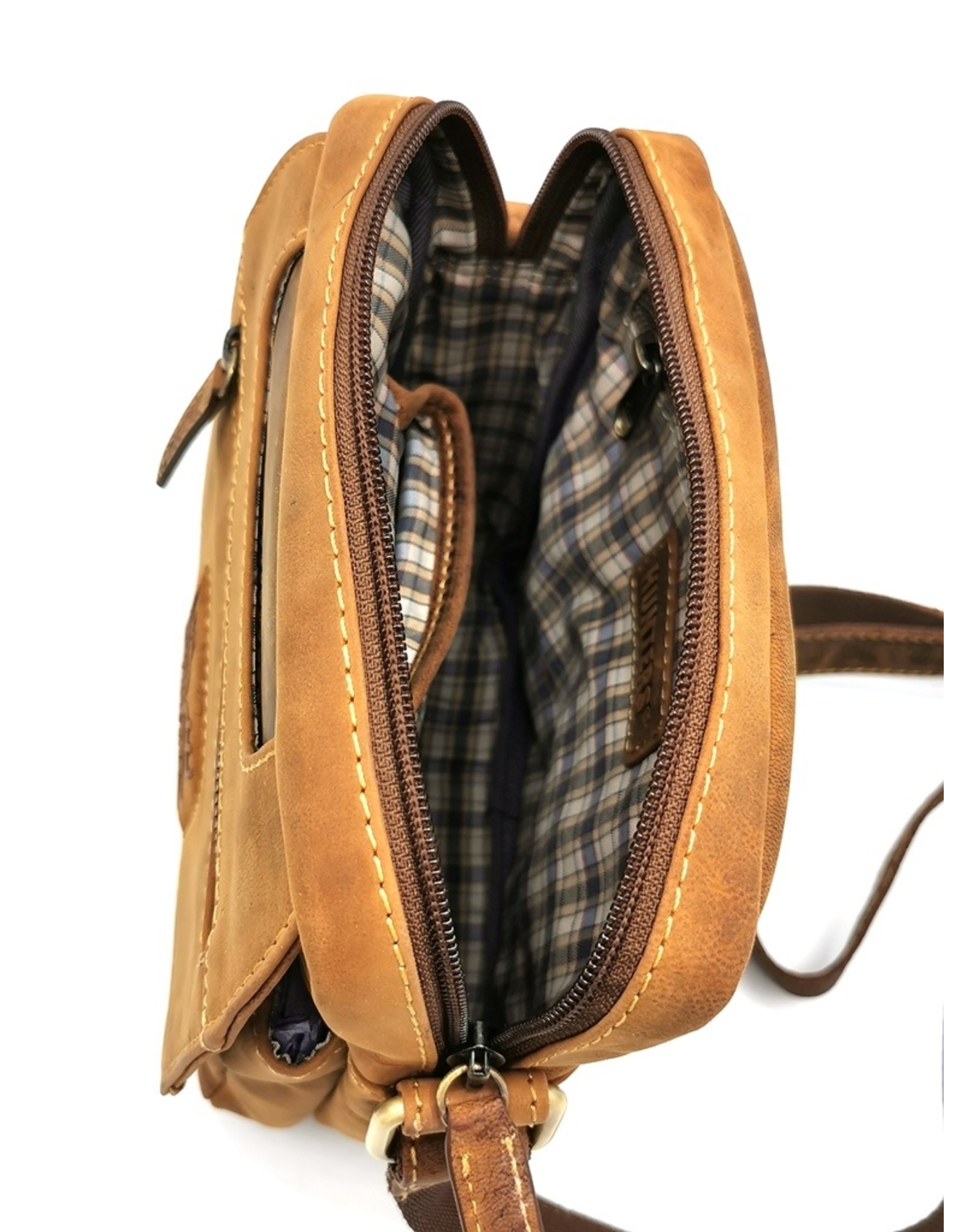 Hunters Leather shoulder bags Leather crossbody bags - Hunter crossbody bag Buffalo leather