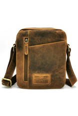 Hunters Leather bags - Hunters shoulder bag with long cover small