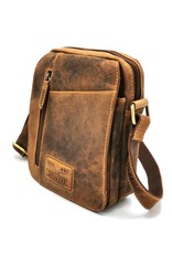 Hunters Leather bags - Hunters shoulder bag with long cover small