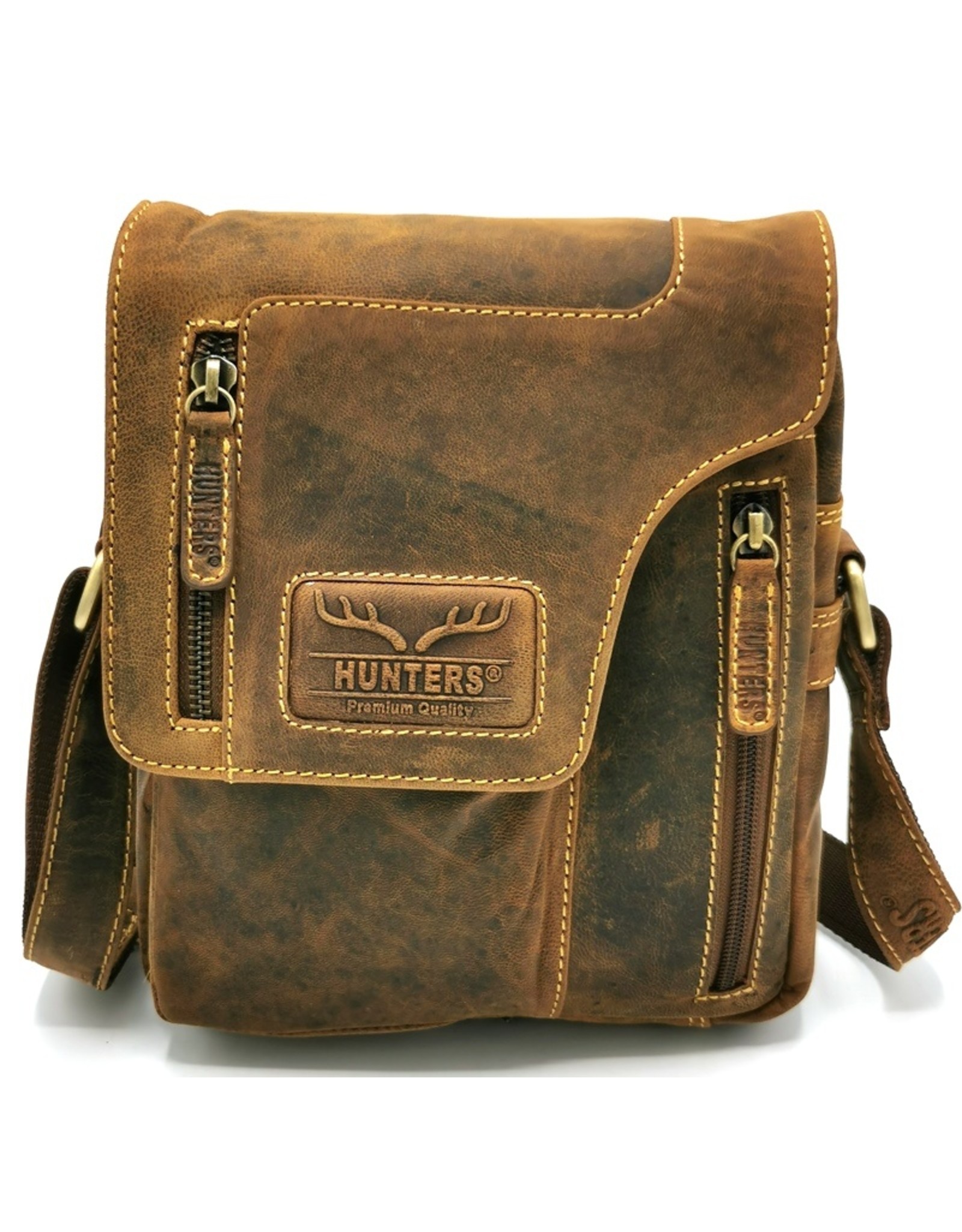 Hunters Leren Schoudertassen Leren crossbody tassen - Hunters Crossbody met Holster omslag