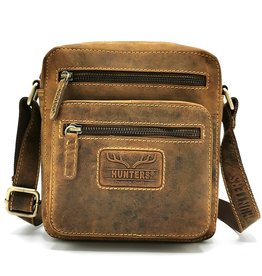 Hunters Hunters crossbody Buffelleer vierkant (klein)
