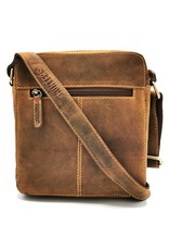 Hunters Leren schodertassen Leren crossbody tassen - Hunters crossbody Buffelleer vierkant (klein)