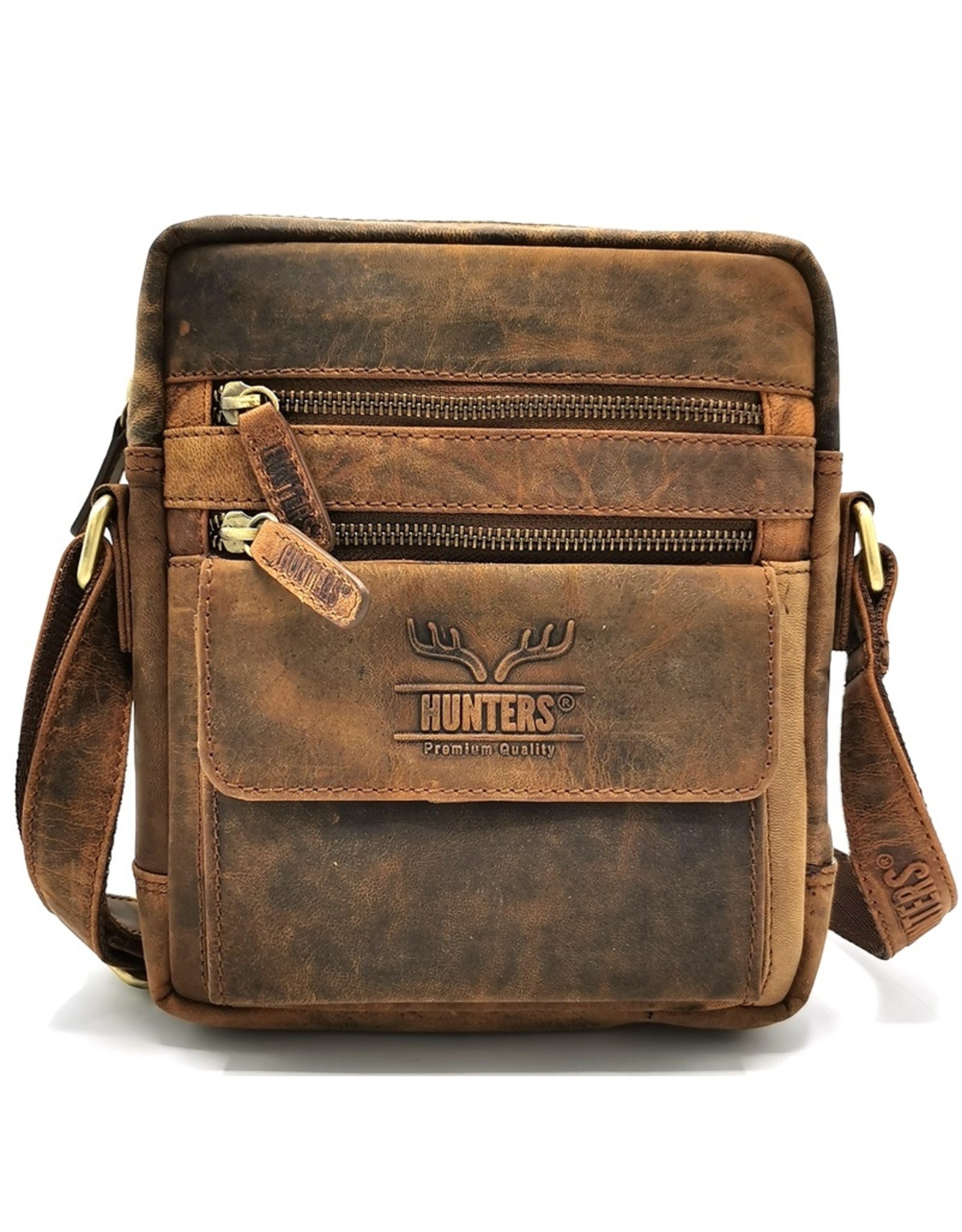 Hunters Leather bags - Hunters Leather Crossbody with pockets - Buffalo leather