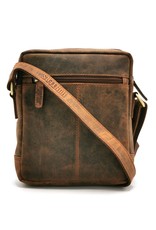 Hunters Leren tassen - Hunters Leren Crossbody met vakjes - Buffelleer