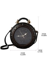Magic Bags Fantasy bags - Clock bag with Working Clock Vintage Brown