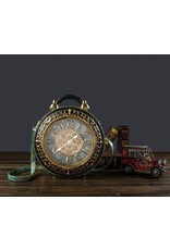 Magic Bags Fantasy bags - Clock bag with Working Clock Vintage Green large