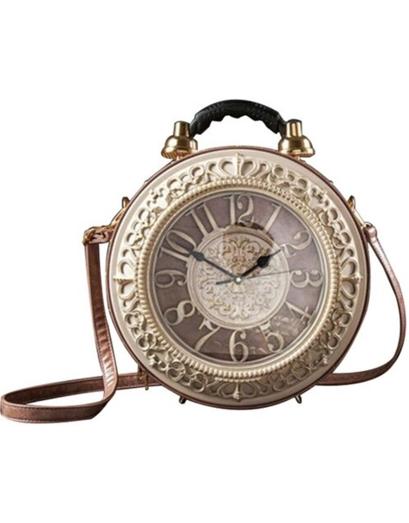Magic Bags Fantasy bags - Clock bag with Working Clock Vintage Old pink large