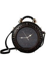 Magic Bags Fantasy tassen - Klok tas met Werkende Klok Vintage Zwart large