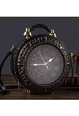 Magic Bags Fantasy bags - Clock bag with Working Clock Vintage Black large