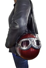 Magic Bags Fantasy tassen en portemonnees - Motorhelm rugtas met Ster en Tekst zwart-zilver