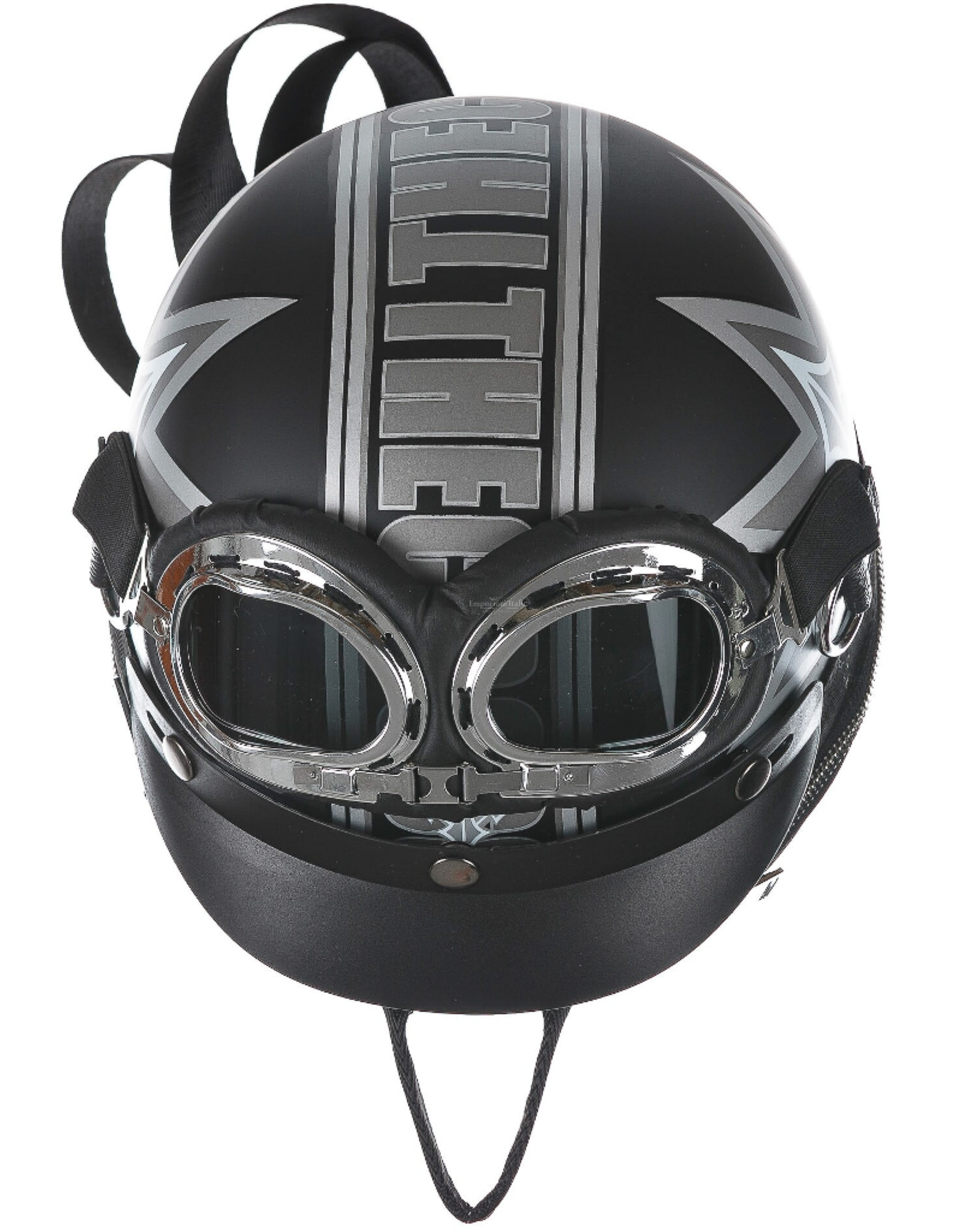 Magic Bags Fantasy bags and wallets - Motor helmet backpack with Star and Text black-silver