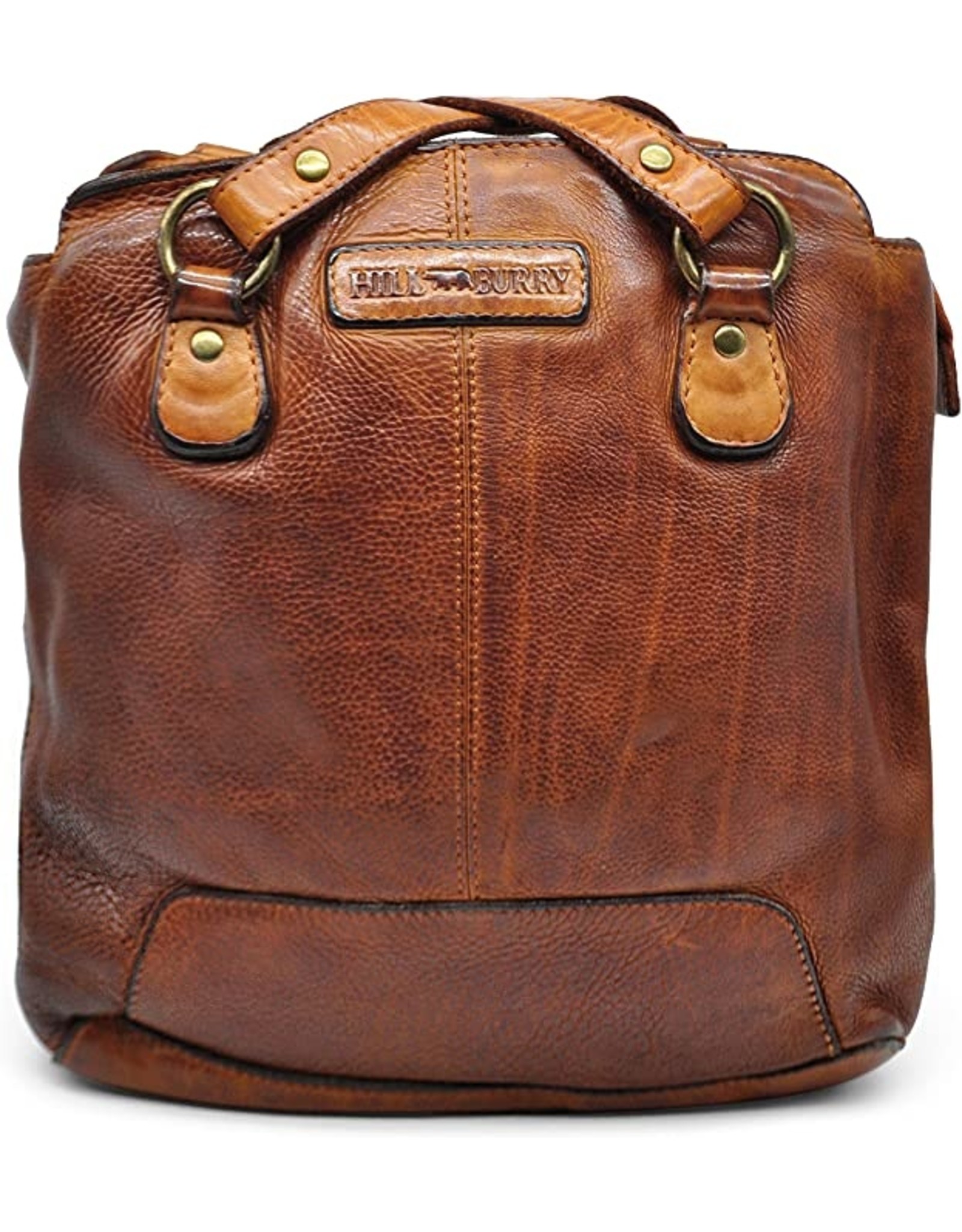 HillBurry Leather backpacks Leather shoppers - HillBurry backpack-shoulder bag washed leather (Tan)