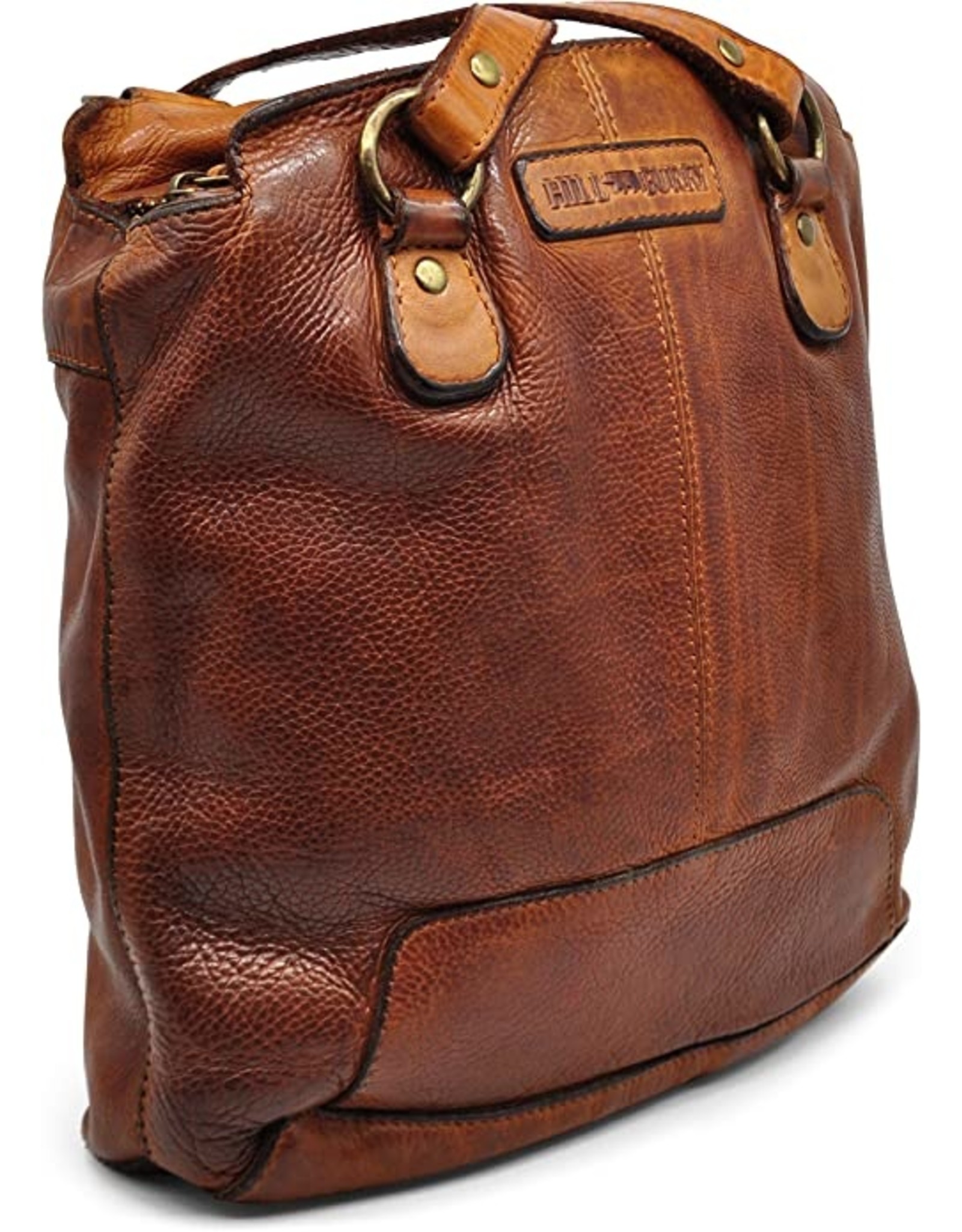 HillBurry Leather backpacks Leather shoppers - HillBurry backpack-shoulder bag washed leather (Tan)