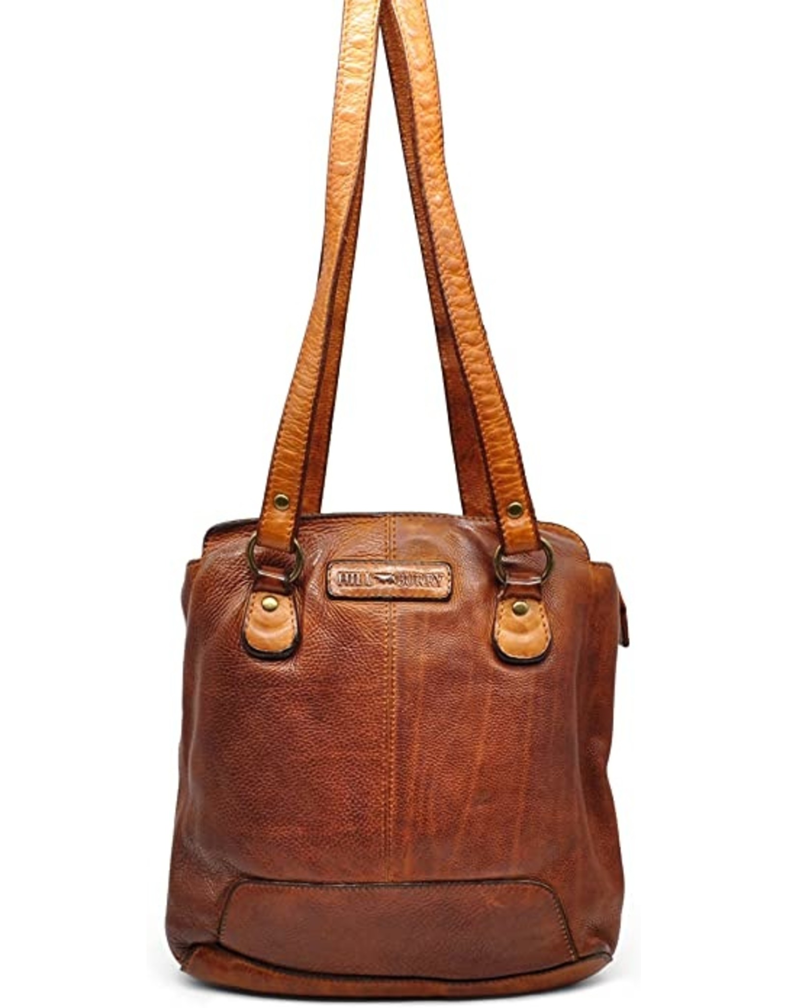 HillBurry Leather backpacks Leather shoppers - HillBurry backpack-shoulder bag washed leather (Tan)