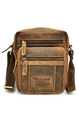 Hunters Leather Shoulder bags  Leather crossbody bags - Hunters shoulder bag with front pocket and cover small size