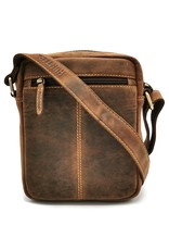 Hunters Leren Schoudertassen Leren crossbody tassen - Hunters Schoudertas met voorvak en omslag klein formaat