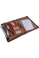 HillBurry Miscellaneous - Hillburry Writing case A4 file folder Vintage leather document organizer