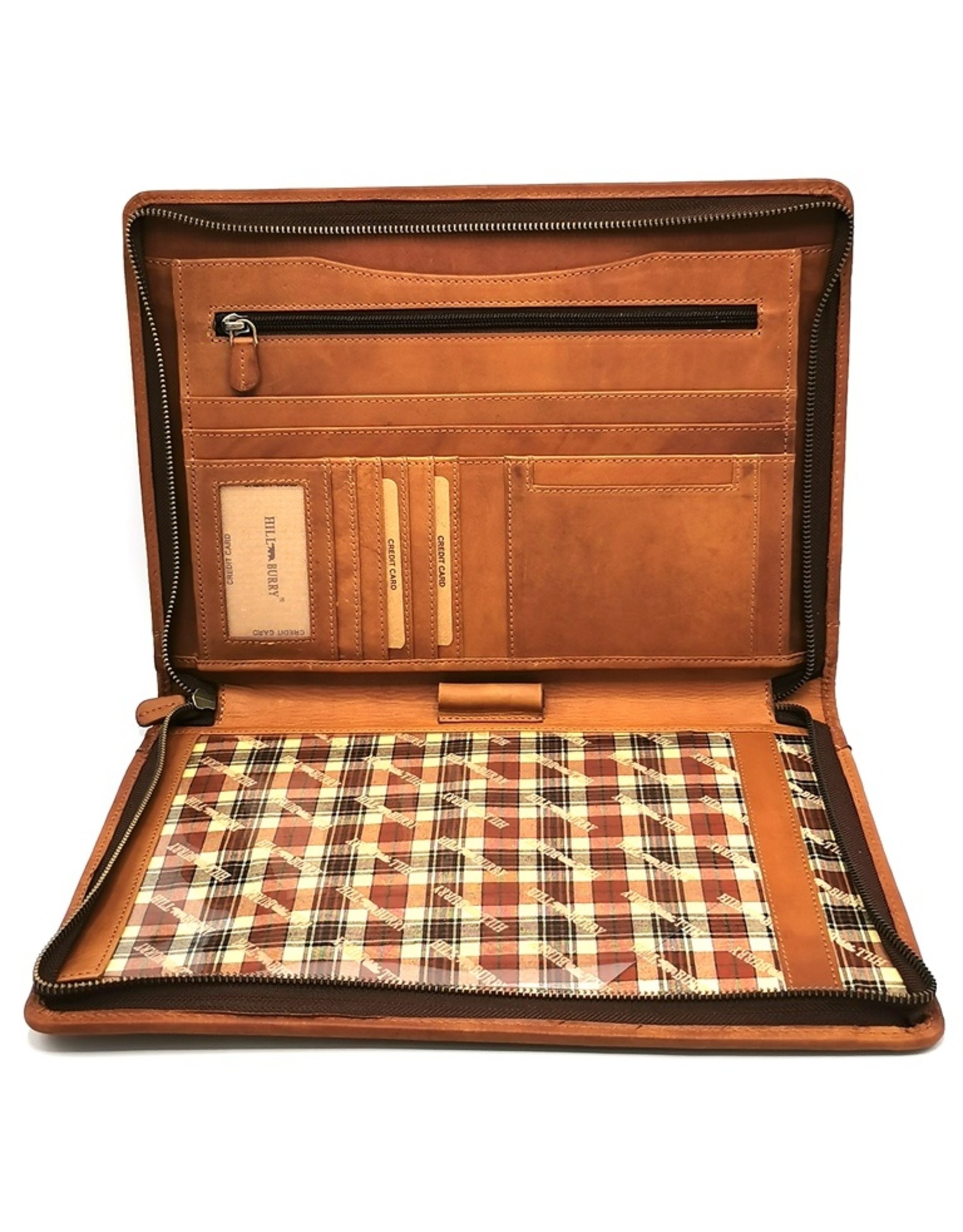 HillBurry Miscellaneous - Hillburry Writing case A4 file folder Vintage leather document organizer