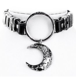 Black gothic Moon Choker IRON MOON COLLAR - Restyle