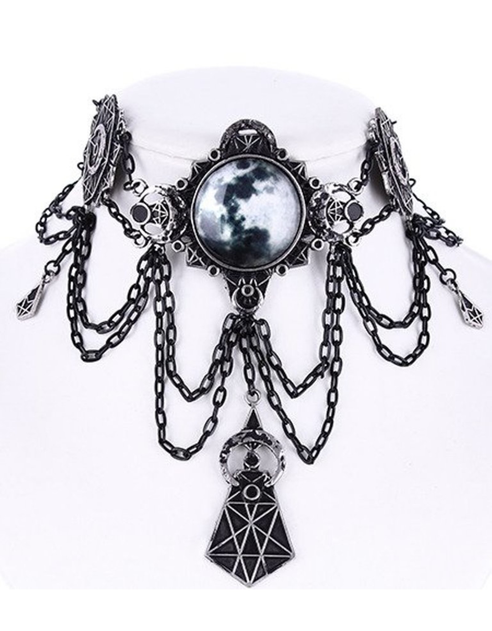 Restyle Gothic accessories - Choker with moon Moon Geometry  Restyle